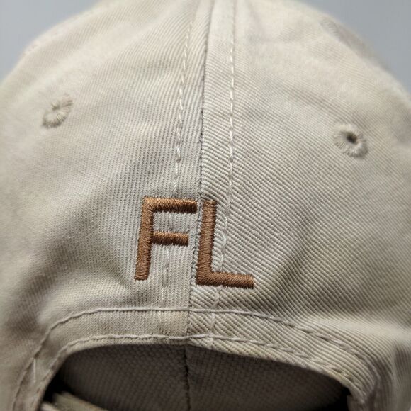 Unbranded Men's Panama City Beach FL Strapback Hat Tan OSFA Embroidered Logo - Picture 10 of 13